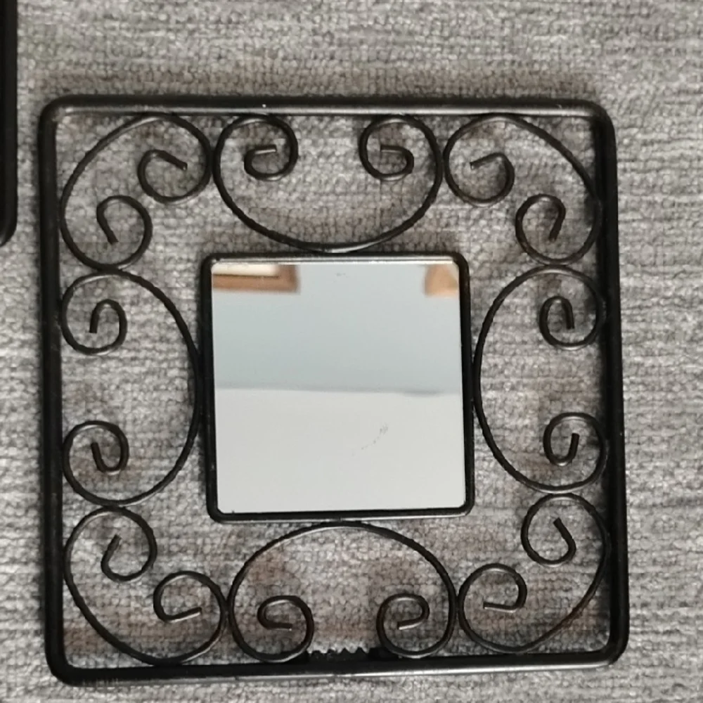 Black Wrought Iron Decorative Wall Mirrors